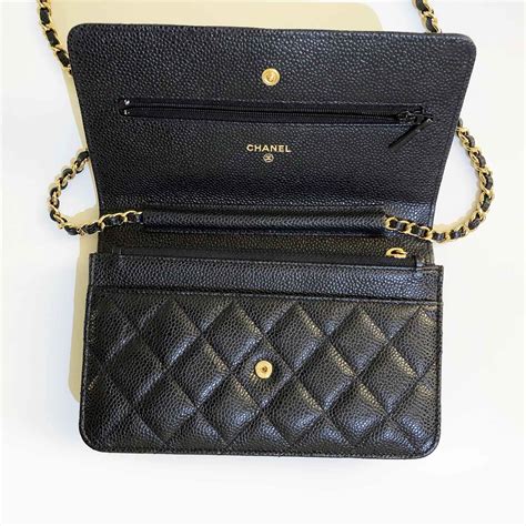 chanel quilted chain bag price|chanel wallet on chain size.